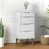 Image de vidaXL Ladekast MOLDE 40x35x82 cm massief grenenhout wit350502