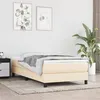 Image de vidaXL Boxspring met matras stof cràmekleurig 80x200 cm3144034