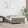 Image de vidaXL Boxspring met matras stof taupe 90x200 cm3144049