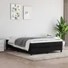 Image de Sommier à lattes de lit avec matelas Noir 140x190 cm Tissu