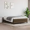 Image de vidaXL Boxspring met matras stof donkerbruin 160x200 cm3144088