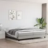 Image de vidaXL Boxspring met matras stof lichtgrijs 200x200 cm3144101