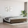 Image de vidaXL Boxspring met matras stof donkerbruin 200x200 cm3144104