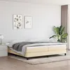 Image de vidaXL Boxspring met matras stof cràmekleurig 200x200 cm3144106