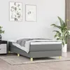 Image de vidaXL Boxspring met matras stof donkergrijs 100x200 cm3144152