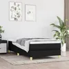 Image de vidaXL Boxspring met matras stof zwart 100x200 cm3144153