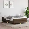 Image de vidaXL Boxspring met matras stof donkerbruin 120x200 cm3144162