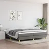 Image de vidaXL Boxspring met matras stof donkergrijs 200x200 cm3144200