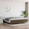 Image de vidaXL Boxspring met matras stof donkerbruin 200x200 cm3144202