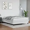 Image de vidaXL Boxspring met matras kunstleer wit 140x190 cm3144256