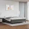 Image de vidaXL Boxspring met matras kunstleer grijs 160x200 cm3144271