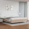 Image de vidaXL Boxspring met matras kunstleer cappuccinokleurig 200x200 cm3144284