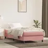 Image de vidaXL Boxspring met matras fluweel roze 80x200 cm3144302