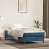 Image de vidaXL Boxspring met matras fluweel donkerblauw 90x190 cm3144307