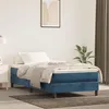 Image de vidaXL Boxspring met matras fluweel donkerblauw 90x200 cm3144313
