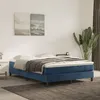 Image de vidaXL Boxspring met matras fluweel donkerblauw 140x200 cm3144337