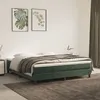 Image de vidaXL Boxspring met matras fluweel donkergroen 160x200 cm3144342