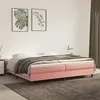 Image de vidaXL Boxspring met matras fluweel roze 200x200 cm3144356