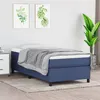 Image de vidaXL Boxspring met matras stof blauw 90x200 cm3144397