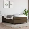Image de vidaXL Boxspring met matras stof donkerbruin 120x200 cm3144410