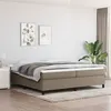 Image de vidaXL Boxspring met matras stof taupe 200x200 cm3144451