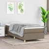 Image de vidaXL Boxspring met matras stof taupe 90x190 cm3144486