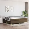 Image de vidaXL Boxspring met matras stof donkerbruin 200x200 cm3144549