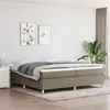 Image de vidaXL Boxspring met matras stof taupe 200x200 cm3144550