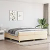 Image de vidaXL Boxspring met matras stof cràmekleurig 200x200 cm3144551