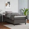 Image de vidaXL Boxspring met matras kunstleer grijs 80x200 cm3144576