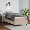 Image de vidaXL Boxspring met matras kunstleer cappuccinokleurig 90x190 cm3144583