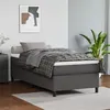 Image de vidaXL Boxspring met matras kunstleer grijs 90x200 cm3144588