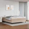 Image de vidaXL Boxspring met matras kunstleer cappuccinokleurig 180x200 cm3144625