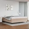 Image de vidaXL Boxspring met matras kunstleer cappuccinokleurig 200x200 cm3144631