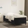 Image de vidaXL Boxspring met matras fluweel zwart 80x200 cm3144647