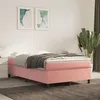 Image de vidaXL Boxspring met matras fluweel roze 120x200 cm3144674
