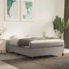 Image de vidaXL Boxspring met matras fluweel lichtgrijs 140x190 cm3144675