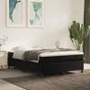 Image de Sommier à lattes de lit avec matelas Noir 140x190 cm Velours