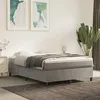 Image de vidaXL Boxspring met matras fluweel lichtgrijs 140x200 cm3144681
