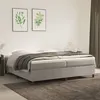 Image de vidaXL Boxspring met matras fluweel lichtgrijs 200x200 cm3144699