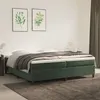 Image de vidaXL Boxspring met matras fluweel donkergroen 200x200 cm3144702
