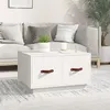 Image de Table basse Blanc 60x53x35 cm Bois massif de pin