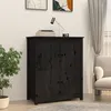 Image de vidaXL Buffet Noir 83x41,5x100 cm Bois massif de pin821511