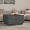 Image de vidaXL Table basse Gris 80x80x45 cm Bois massif de pin821519