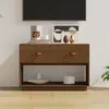 Image de vidaXL Meuble TV Marron miel 90x40x60 cm Bois de pin massif821525