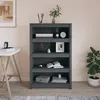 Image de vidaXL Bibliothèque Gris 80x35x126 cm Bois de pin massif821686