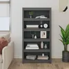 Image de vidaXL Bibliothèque Gris 80x35x154 cm Bois de pin massif821691