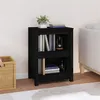 Image de Bibliothèque Noir 50x35x68 cm Bois de pin massif