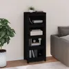 Image de Bibliothèque Noir 50x35x125,5 cm Bois de pin massif