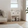 Image de vidaXL Table console Blanc 76,5x40x75 cm Bois massif de pin821750